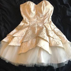 Cream and Gold formal dress size 5/6